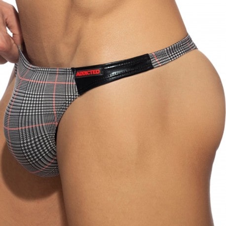 Addicted Scottish Thong - Grey