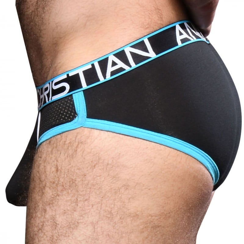 Andrew Christian Almost Naked Retro Mesh Briefs Black Inderwear