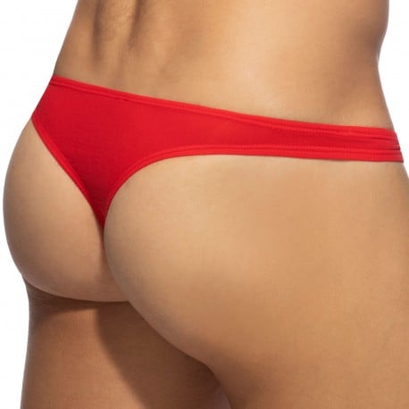 Addicted Mini Mesh Thong - Blue - Red