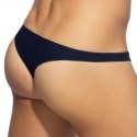 Addicted Mini Mesh Thong - White - Navy