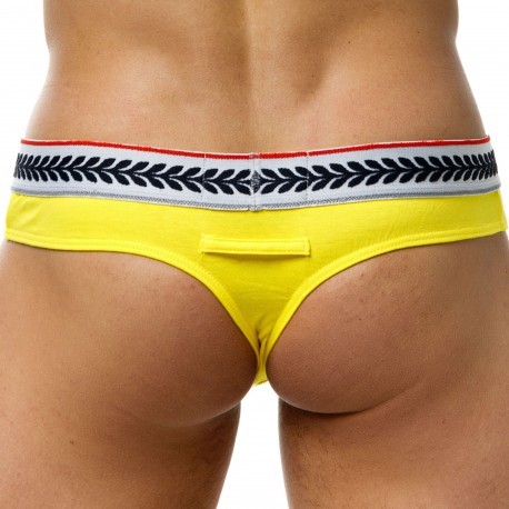 ASOS men Ochre yellow cotton stretch G-string Thong underwear size M