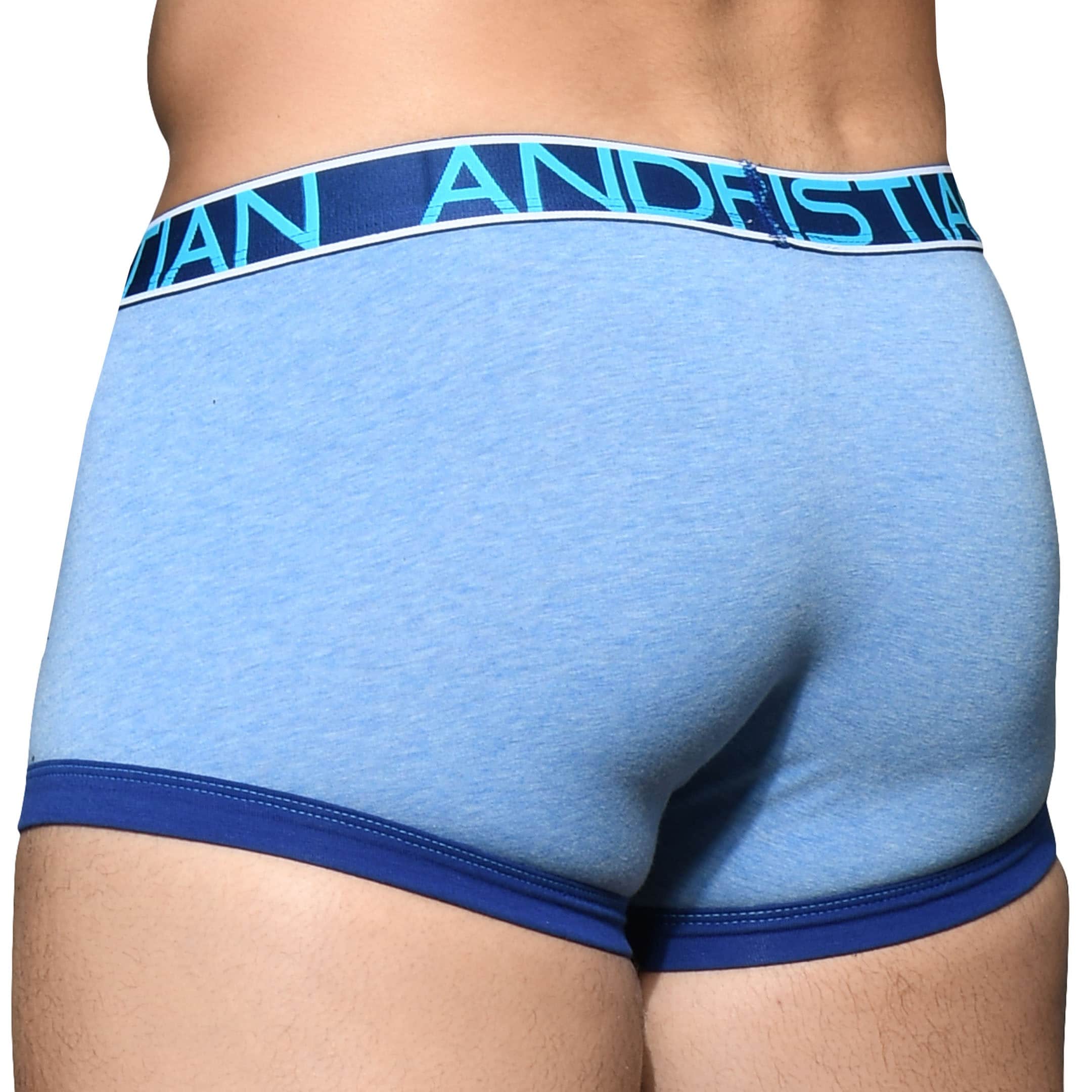 Andrew Christian Almost Naked Fly Tagless Trunks Blue Inderwear