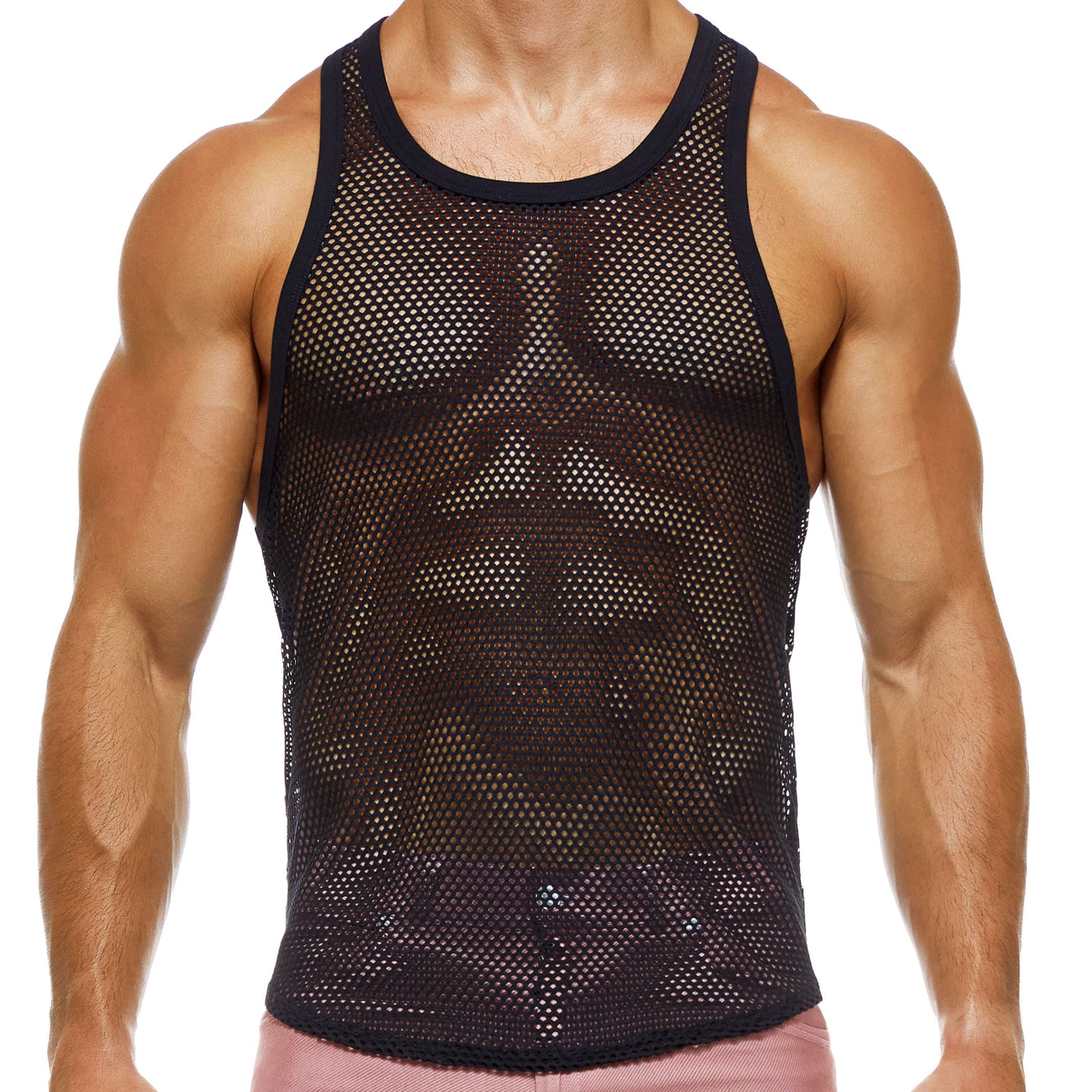 Modus Vivendi Net Trap Tank Top - Black | INDERWEAR