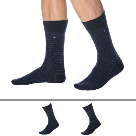 Garçon français Bees Cotton Dress Socks - Navy