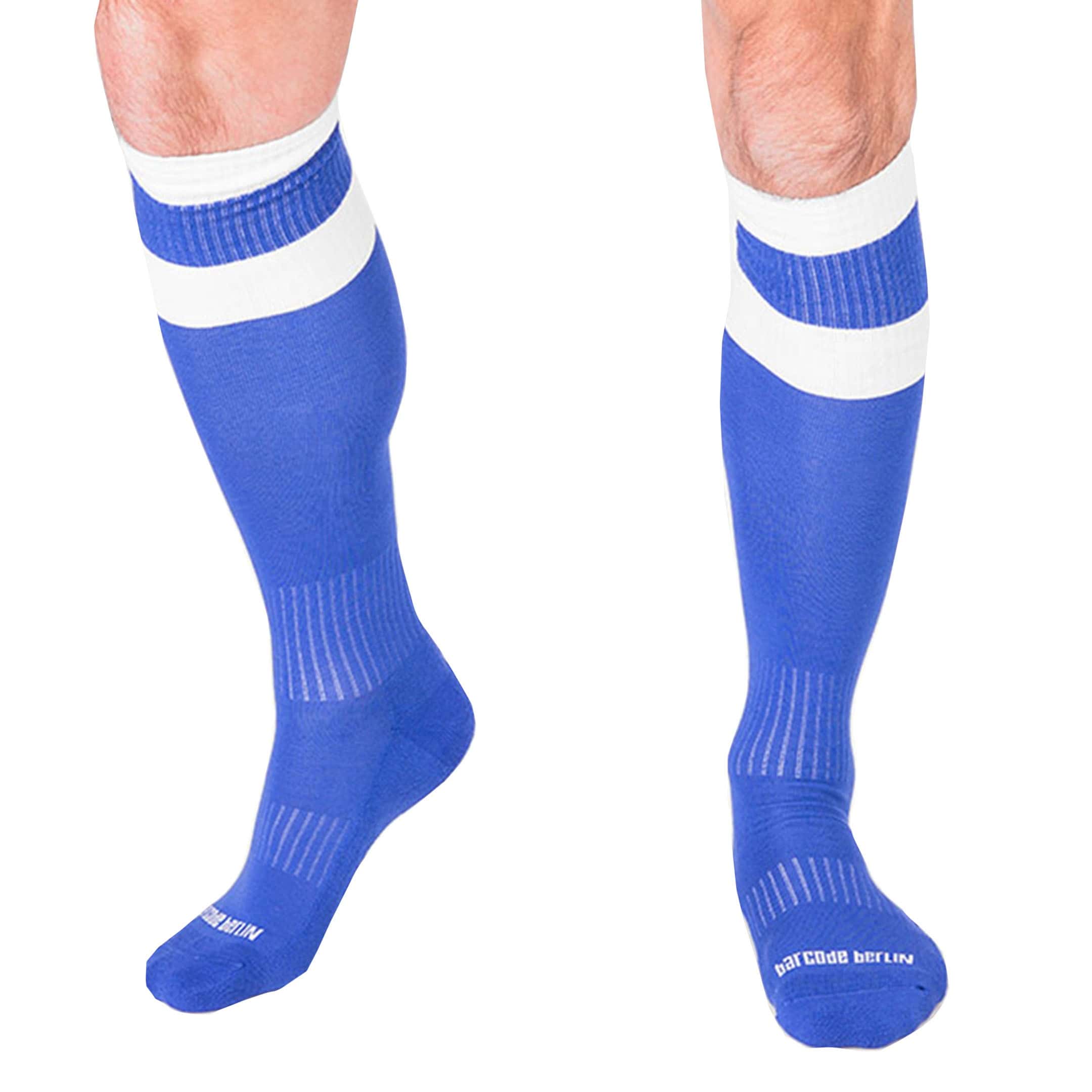 Barcode Football Knee Socks - Royal - White | INDERWEAR