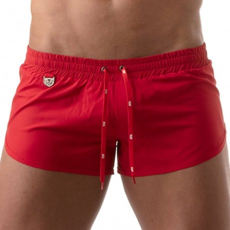 Addicted Racing Side Swim Shorts - Red | INDERWEAR