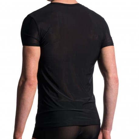 Manstore M101 V-Neck T-Shirt - Black