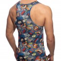 Addicted Comic Microfiber Tank Top - Navy