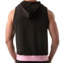 TOF Paris Athletic Mesh Sleeveless Hoodie - Black