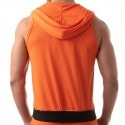 TOF Paris Athletic Mesh Sleeveless Hoodie - Orange