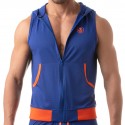 TOF Paris Athletic Mesh Sleeveless Hoodie - Royal