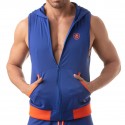 TOF Paris Athletic Mesh Sleeveless Hoodie - Royal