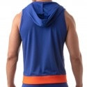 TOF Paris Athletic Mesh Sleeveless Hoodie - Royal