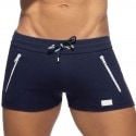 Addicted Double Zip Sports Shorts - Navy