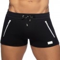 Addicted Double Zip Sports Shorts - Black