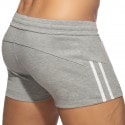 Addicted Double Zip Sports Shorts - Heather Grey