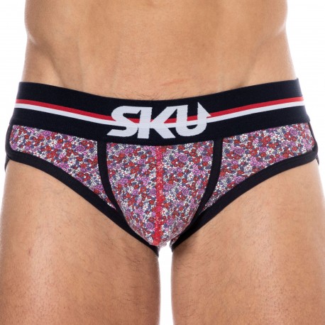 SKU Floral Cotton Briefs - Pink