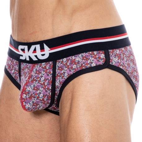 SKU Floral Cotton Briefs - Pink