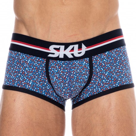 SKU Floral Cotton Trunks - Blue