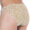 SKU Leopard Cotton Mini Briefs - White - Gold