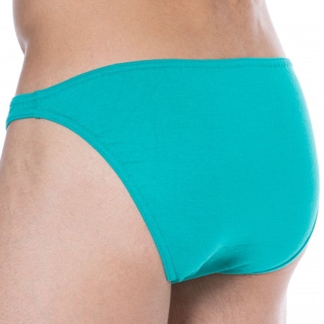 SKU Plain Cotton Mini Briefs - Green