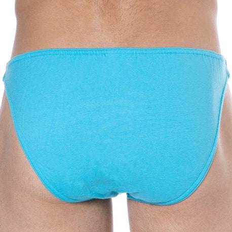 SKU Plain Cotton Mini Briefs - Turquoise