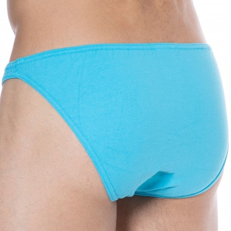 SKU Plain Cotton Mini Briefs - Turquoise