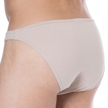 SKU Plain Cotton Mini Briefs - Nude