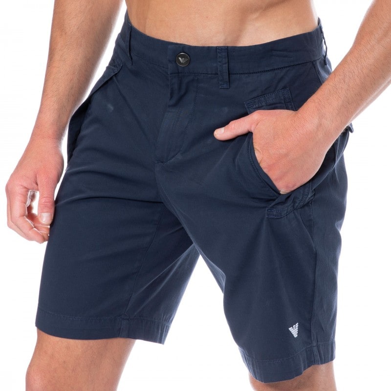 navy armani shorts