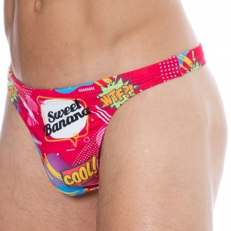 Sweet Banana Comics Swim Thong - Pink