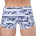 Sweet Banana Greek Frame Swim Trunks - White - Blue