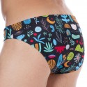 Sweet Banana African Allover Swim Briefs - Black