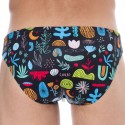 Sweet Banana African Allover Swim Briefs - Black