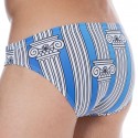 Sweet Banana Greek Columns Swim Briefs - Light Blue