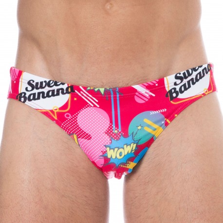 Sweet Banana Comics Swim Briefs - Pink