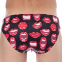 Sweet Banana Sexy Mouth Swim Briefs - Black