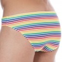 Sweet Banana Rainbow Stripes Swim Briefs - Multicolor