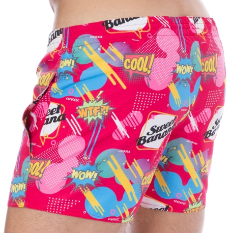 Sweet Banana Short de Bain Comics Rose