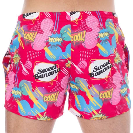 Sweet Banana Short de Bain Comics Rose