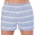 Sweet Banana Greek Frame Swim Shorts - White - Blue