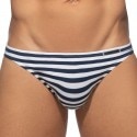 Addicted Sailor Bikini Briefs - Navy - White