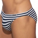 Addicted Sailor Bikini Briefs - Navy - White