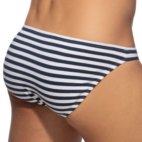 Addicted Sailor Bikini Briefs - Navy - White