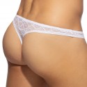 Addicted Flowery Lace Thong - White