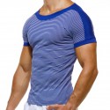 Modus Vivendi T-Shirt Hellenic Rayé Bleu - Blanc