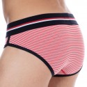 SKU Striped Cotton Briefs - Red - White