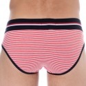 SKU Striped Cotton Briefs - Red - White