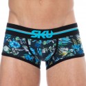 SKU Floral Cotton Trunks - Atoll Blue