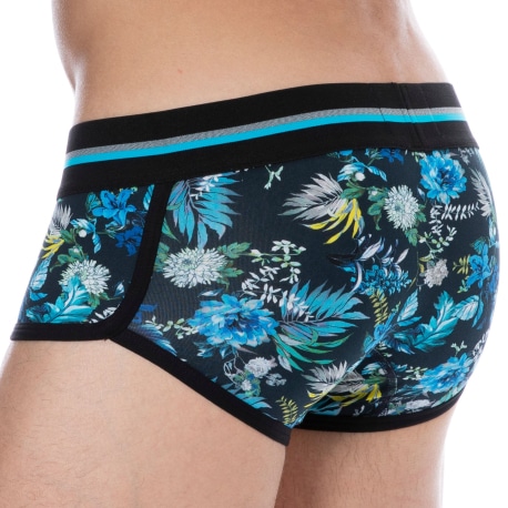 SKU Floral Cotton Trunks - Atoll Blue