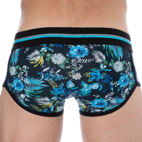 SKU Floral Cotton Trunks - Atoll Blue